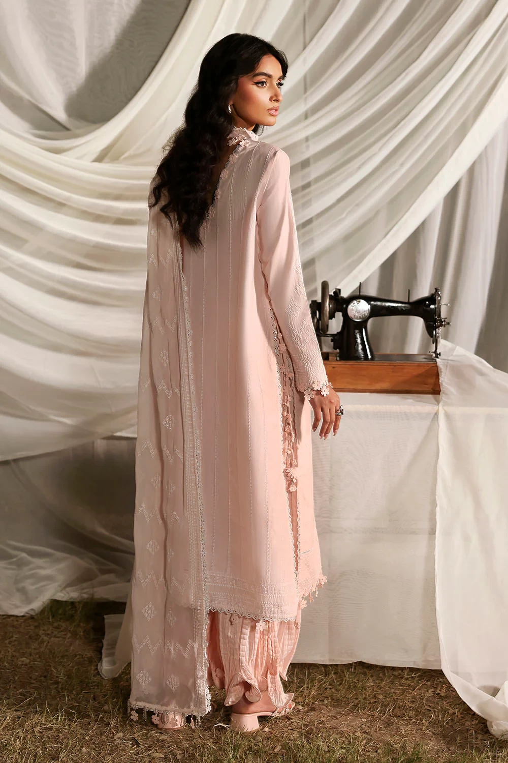 3 Piece Embroidered Lawn Suit with Embroidered Chiffon Dupatta KD-62002 - W-FB-L