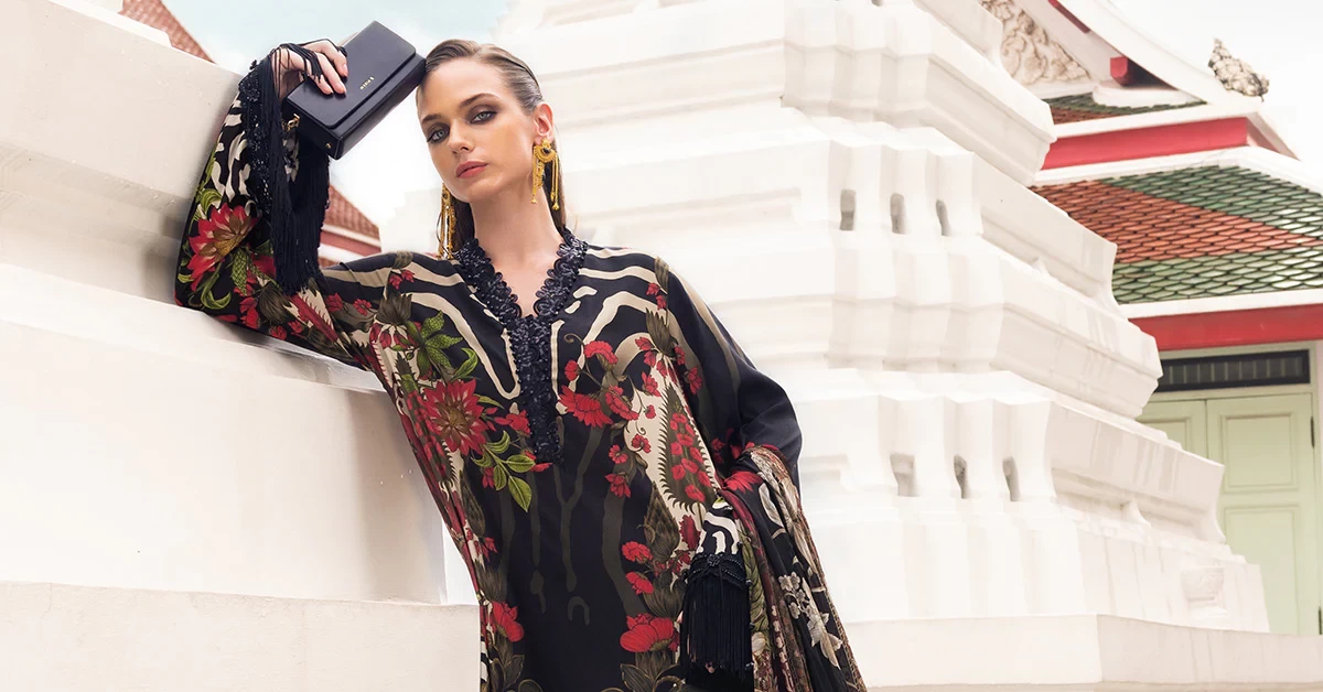 3 Piece Unstitched Embroidered Linen Suit - MPT-2810-B