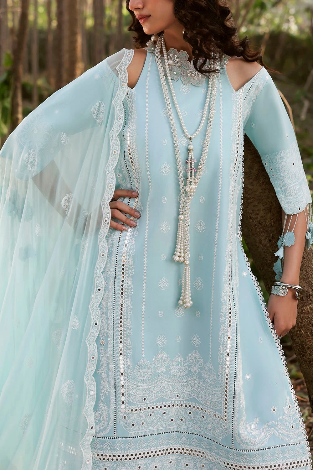 3 Piece Sequins Embroidered Lawn Suit with Chiffon Dupatta PM-62024 - W-FB-LUX-2