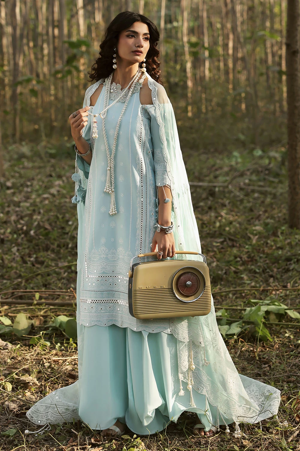 3 Piece Sequins Embroidered Lawn Suit with Chiffon Dupatta PM-62024 - W-FB-LUX-2