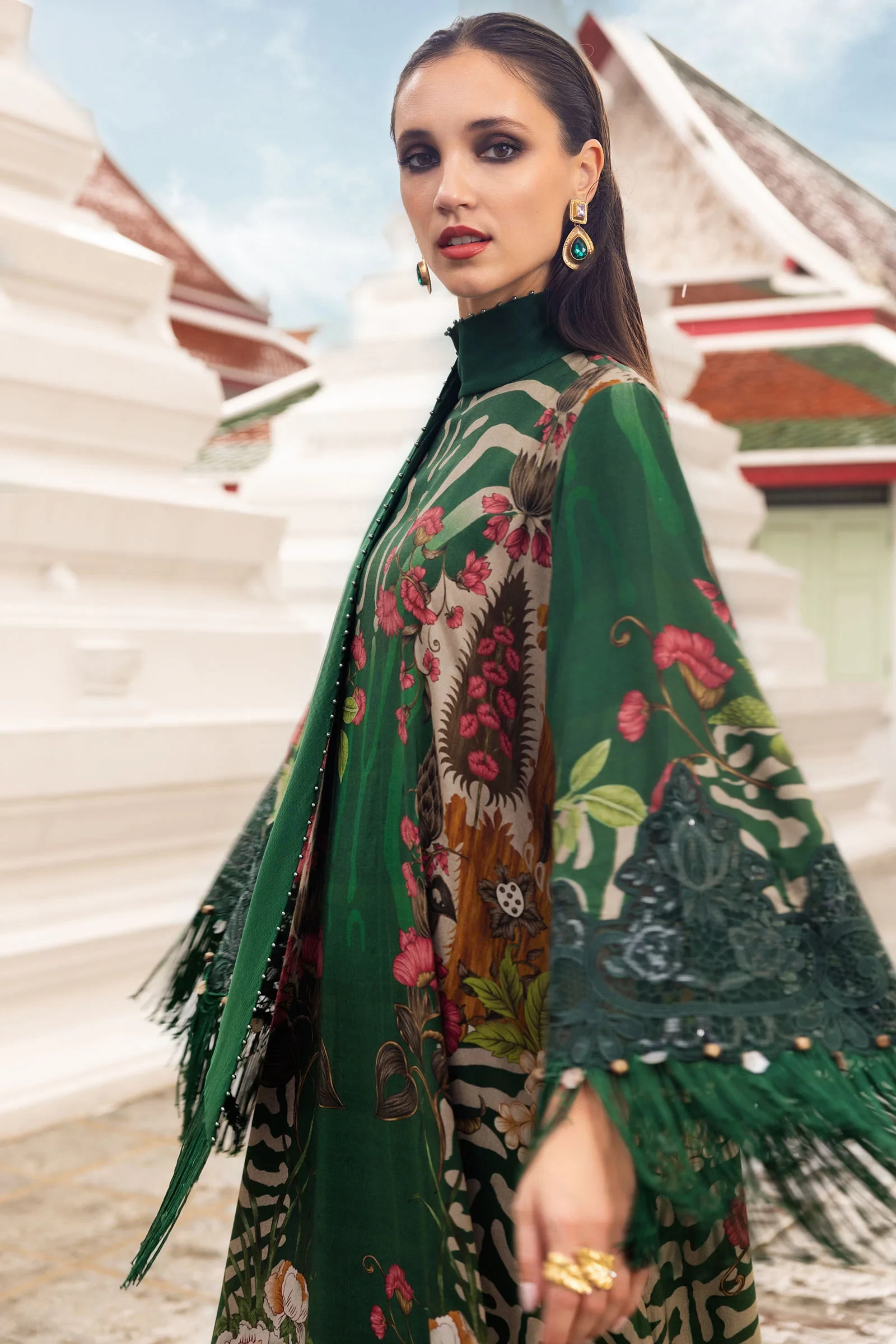 3 Piece Unstitched Embroidered Linen Suit - MPT-2810-A