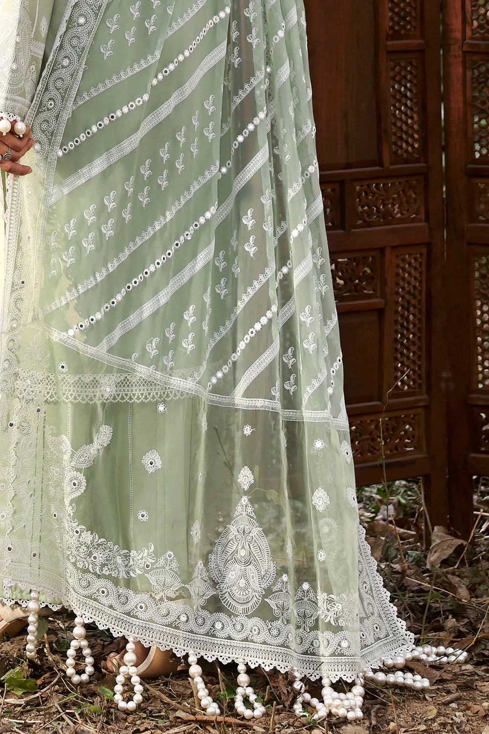 3 Piece Sequins Embroidered Lawn Suit with Chiffon Dupatta PM-62023 - W-FB-LUX-2