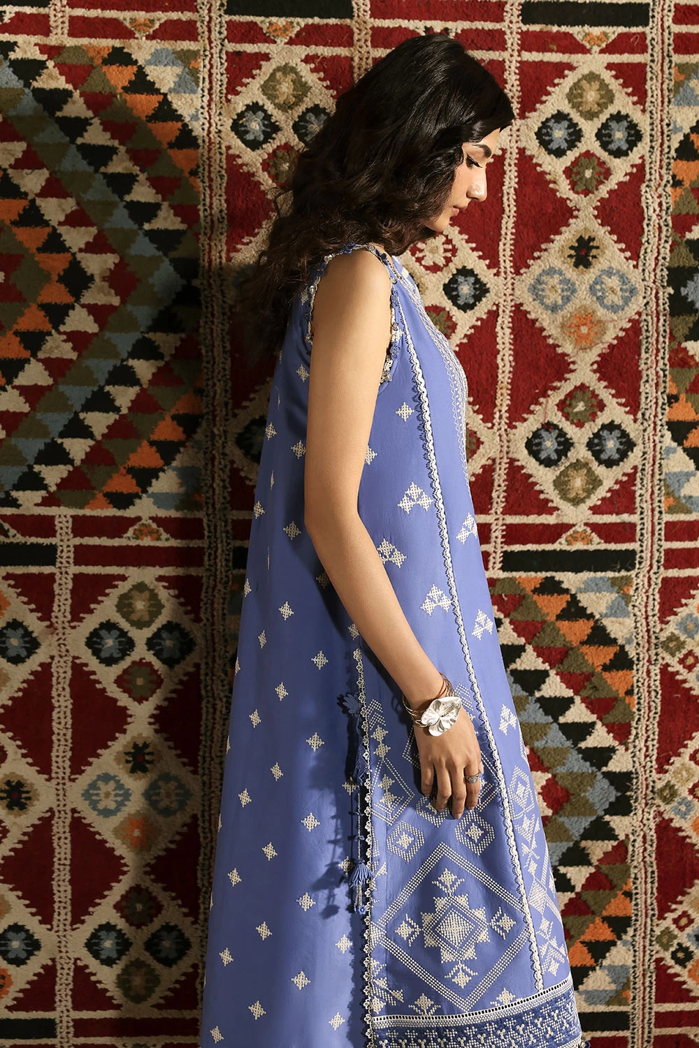 3 Piece Embroidered Lawn Suit with Embroidered Chiffon Dupatta KD-62003 - W-FB-L