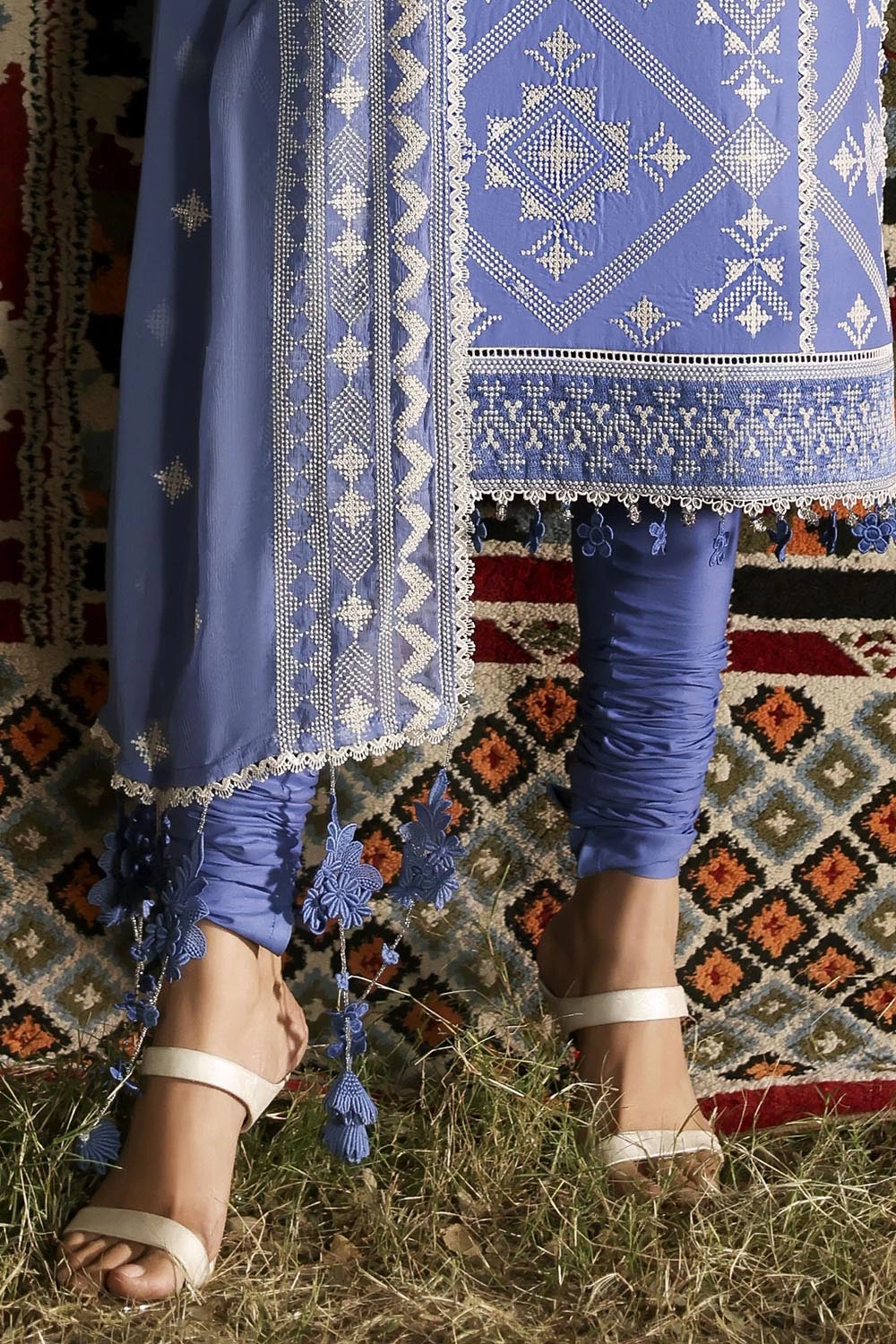 3 Piece Embroidered Lawn Suit with Embroidered Chiffon Dupatta KD-62003 - W-FB-L