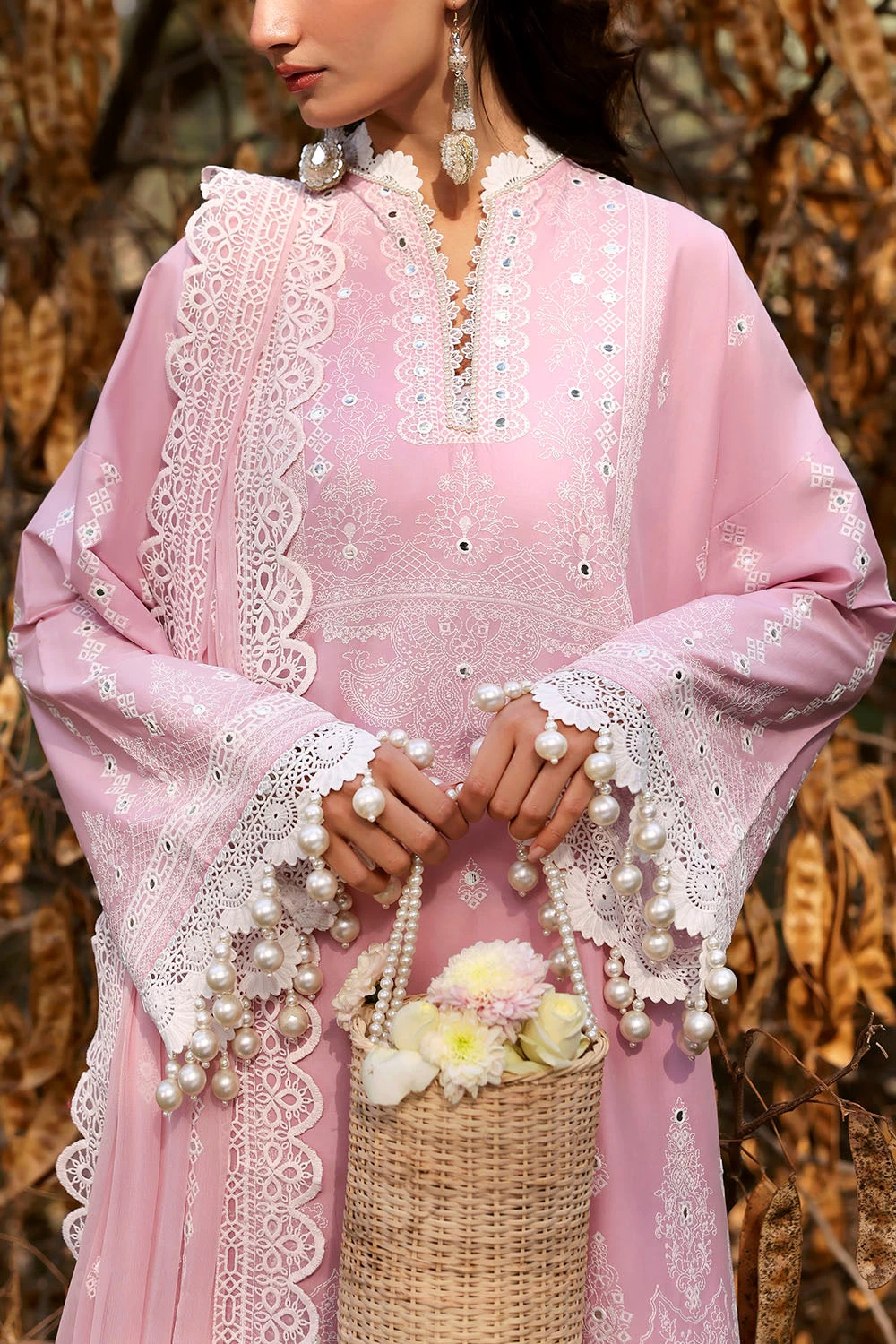 3 Piece Sequins Embroidered Lawn Suit with Chiffon Dupatta PM-62020 - W-FB-LUX-2