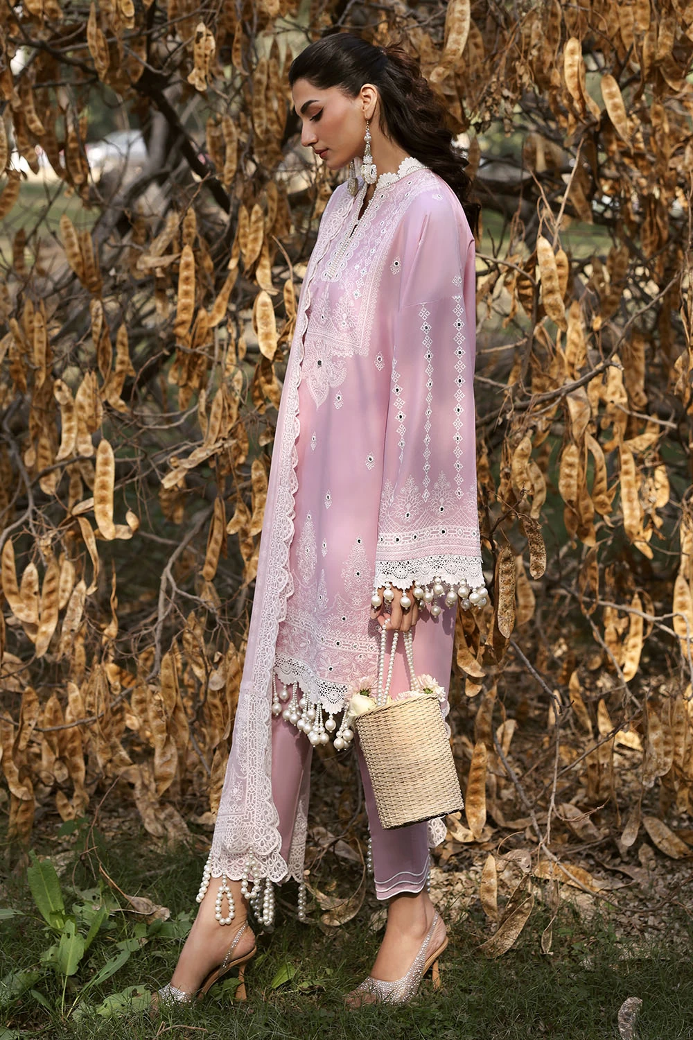 3 Piece Sequins Embroidered Lawn Suit with Chiffon Dupatta PM-62020 - W-FB-LUX-2