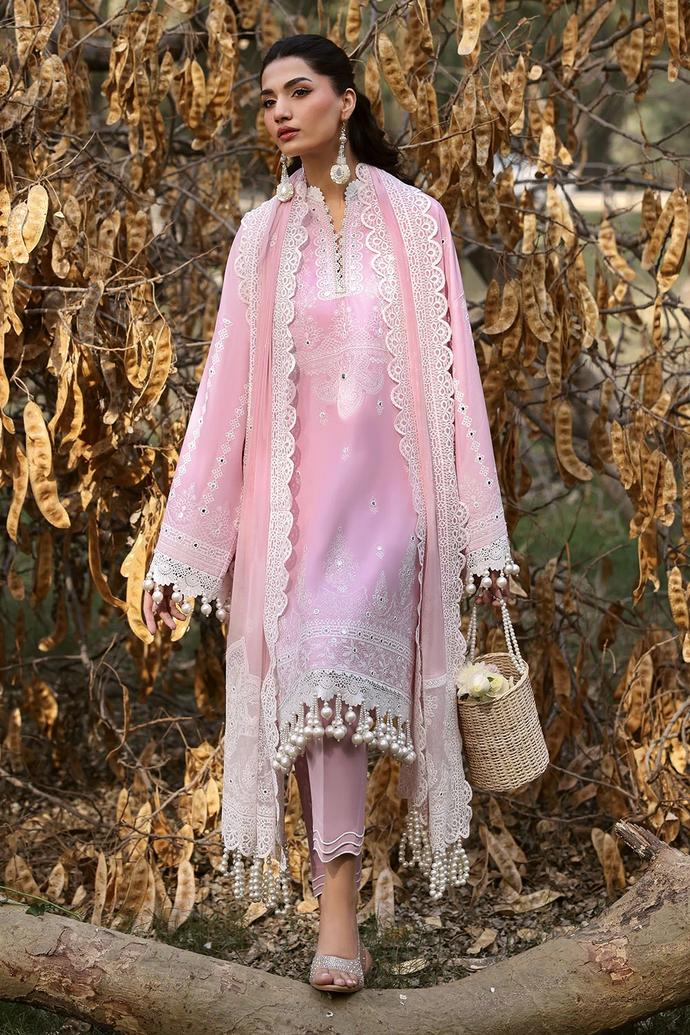 3 Piece Sequins Embroidered Lawn Suit with Chiffon Dupatta PM-62020 - W-FB-LUX-2