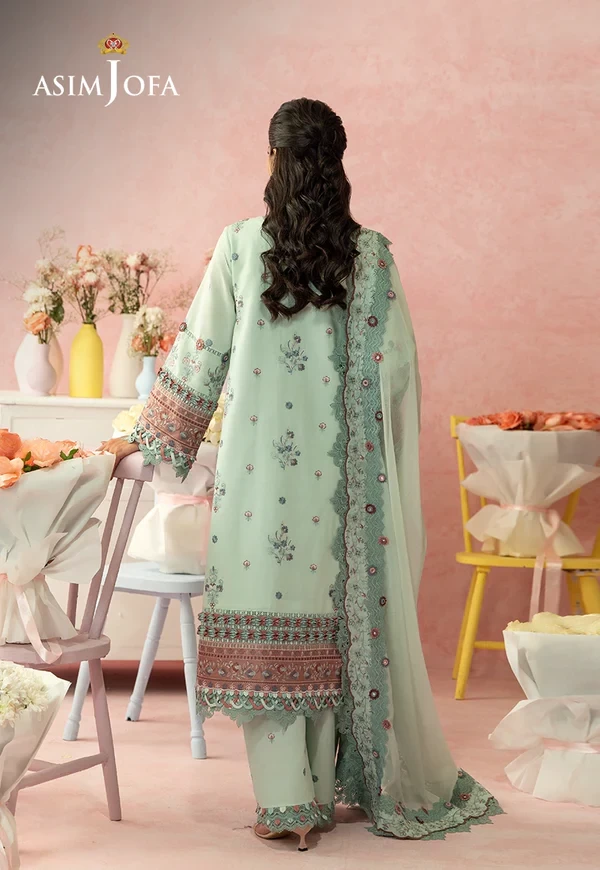 Embroidered Lawn 3 Pcs - SKU: AJULW-08-UNS