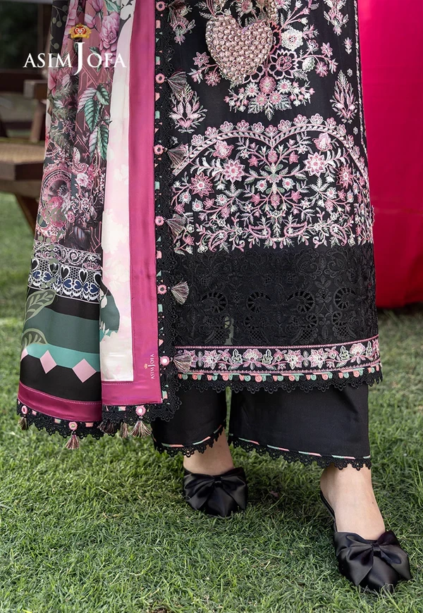 Embroidered Lawn 3 Pcs - SKU: AJULW-05-UNS
