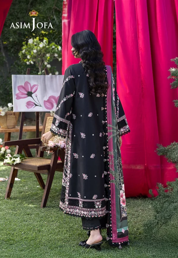Embroidered Lawn 3 Pcs - SKU: AJULW-05-UNS