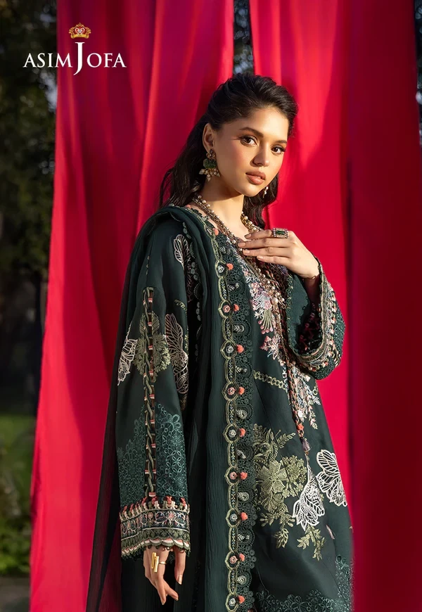 Embroidered Lawn 3 Pcs - SKU: AJULW-06-UNS