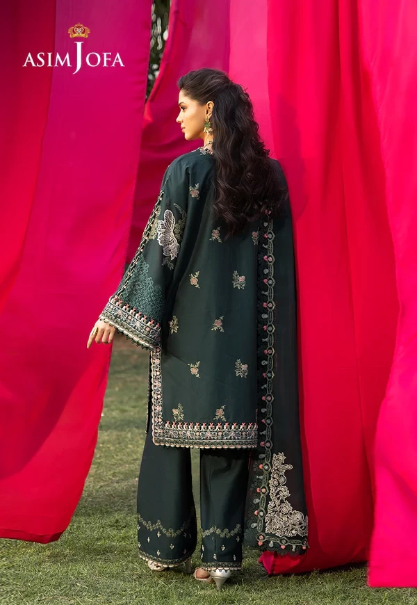 Embroidered Lawn 3 Pcs - SKU: AJULW-06-UNS