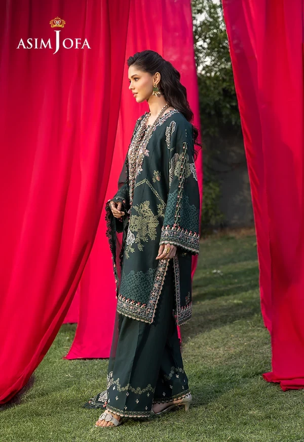 Embroidered Lawn 3 Pcs - SKU: AJULW-06-UNS