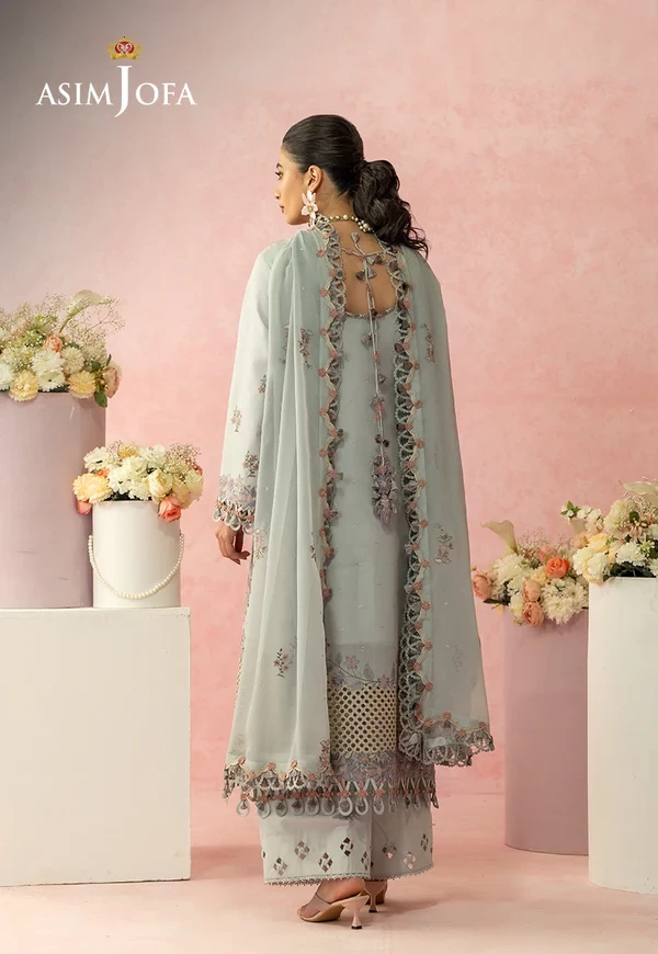 Embroidered Lawn 3 Pcs - SKU: AJULW-01-UNS