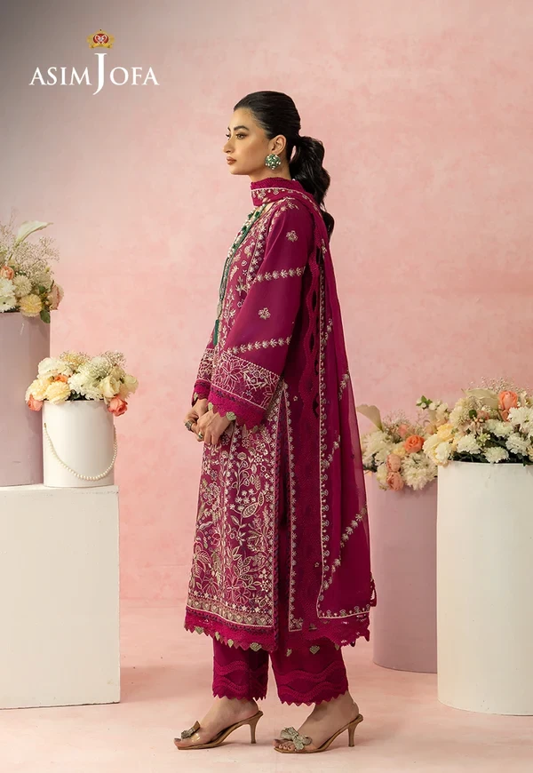 Embroidered Lawn 3 Pcs - SKU: AJULW-02-UNS