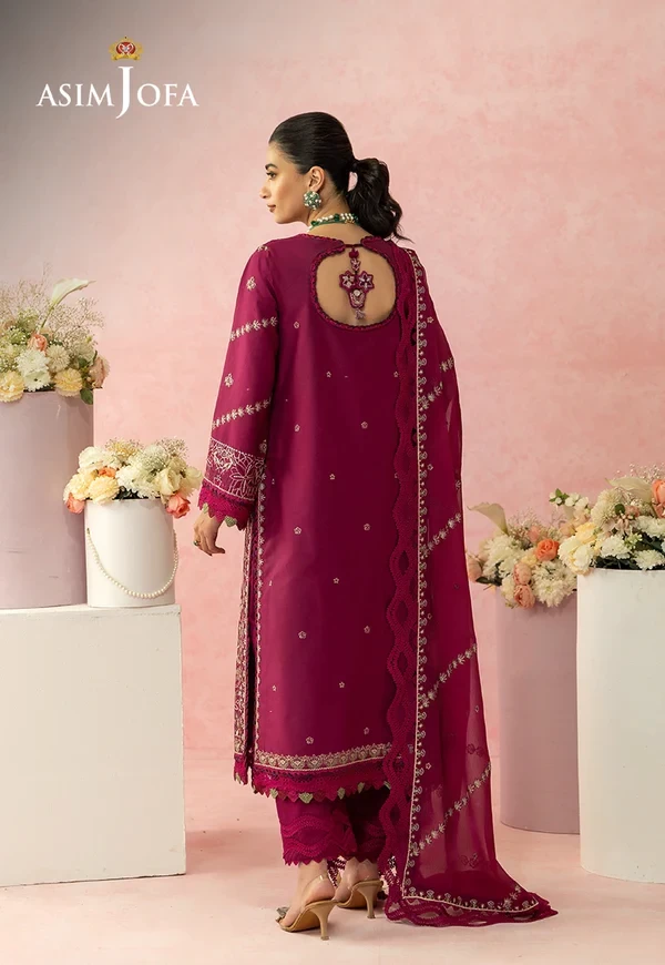 Embroidered Lawn 3 Pcs - SKU: AJULW-02-UNS