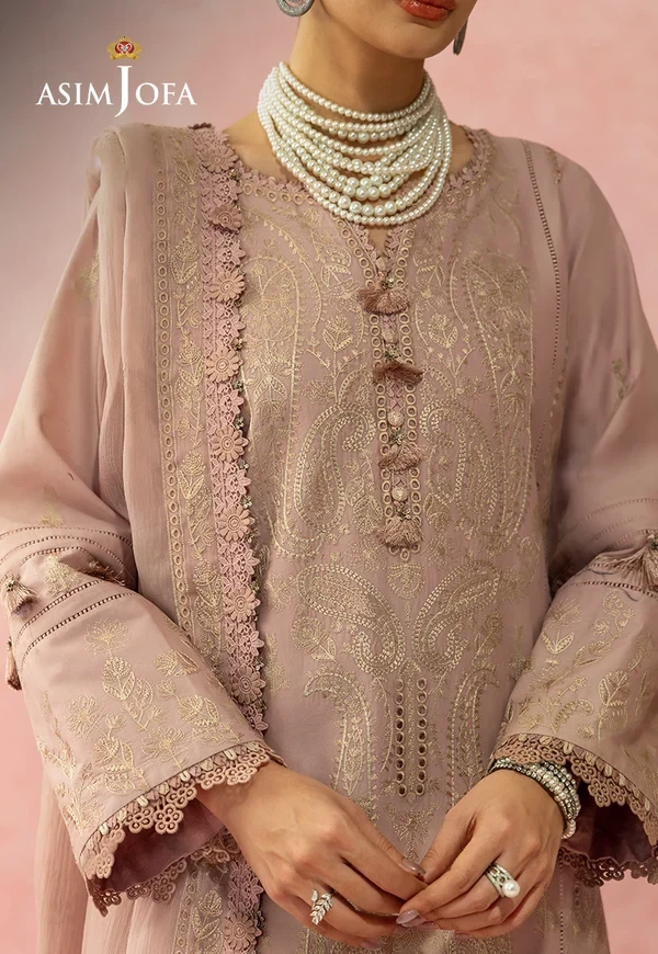 Embroidered Lawn Unstitched 3 Pcs- SKU: AJULW-11-UNS