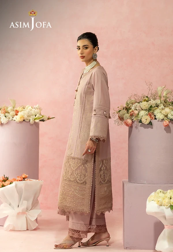 Embroidered Lawn Unstitched 3 Pcs- SKU: AJULW-11-UNS