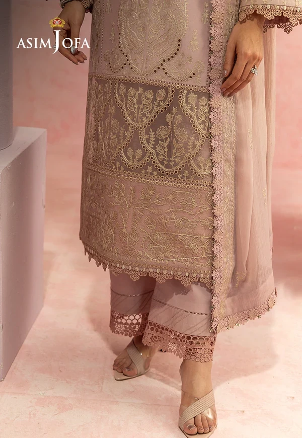 Embroidered Lawn Unstitched 3 Pcs- SKU: AJULW-11-UNS