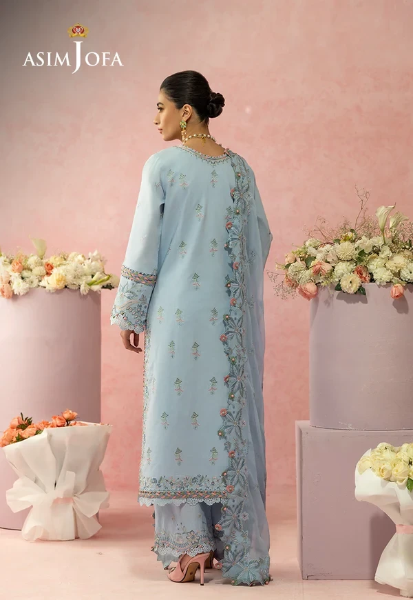 Embroidered Lawn 3 Pcs - SKU: AJULW-10-UNS