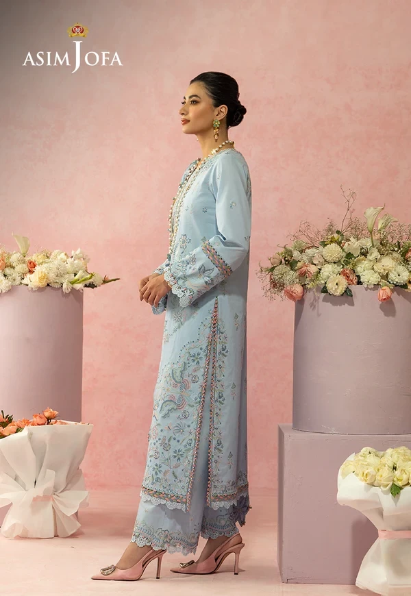 Embroidered Lawn 3 Pcs - SKU: AJULW-10-UNS