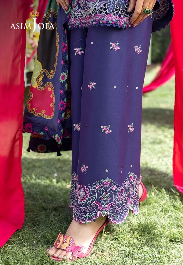 Embroidered Lawn 3 Pcs - SKU: AJULW-03-UNS