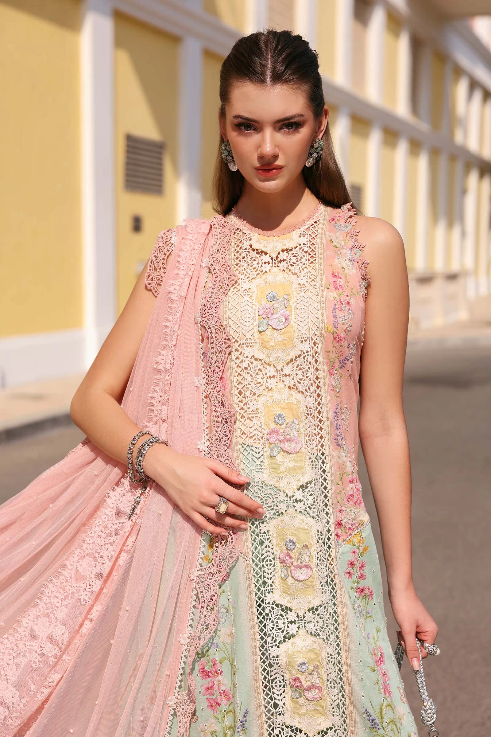3 Piece Embroidered Lawn Suit - D-2606-A-Default