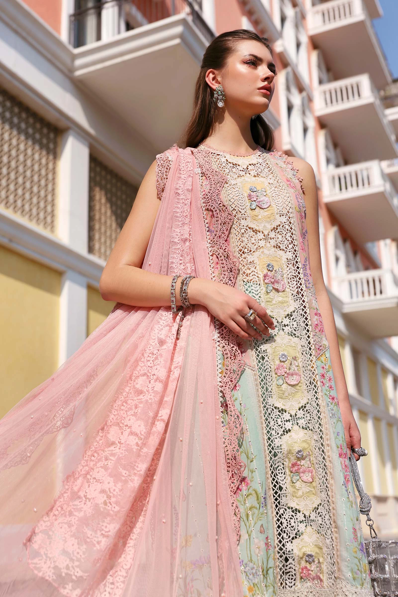 3 Piece Embroidered Lawn Suit - D-2606-A-Default