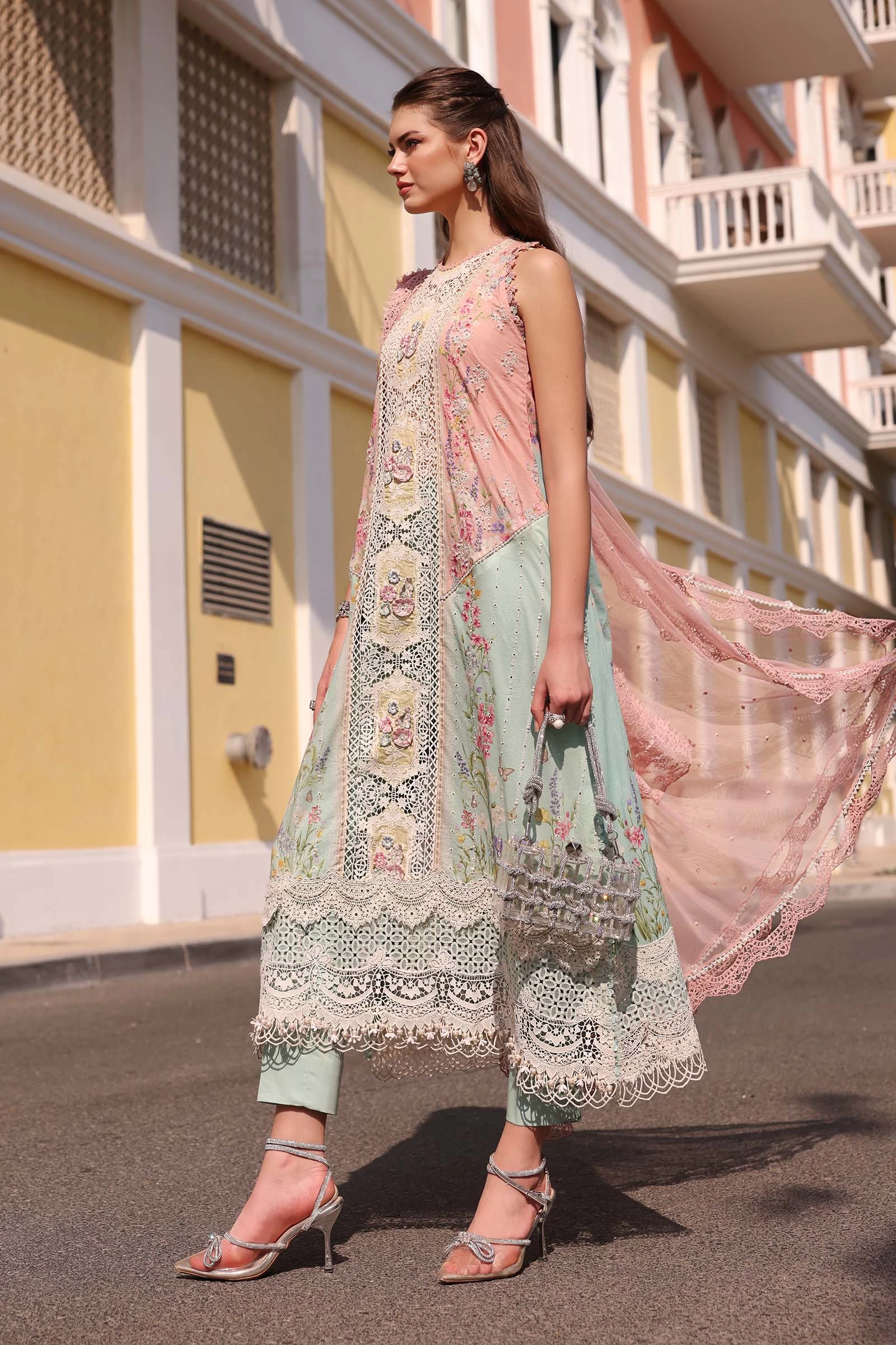 3 Piece Embroidered Lawn Suit - D-2606-A-Default