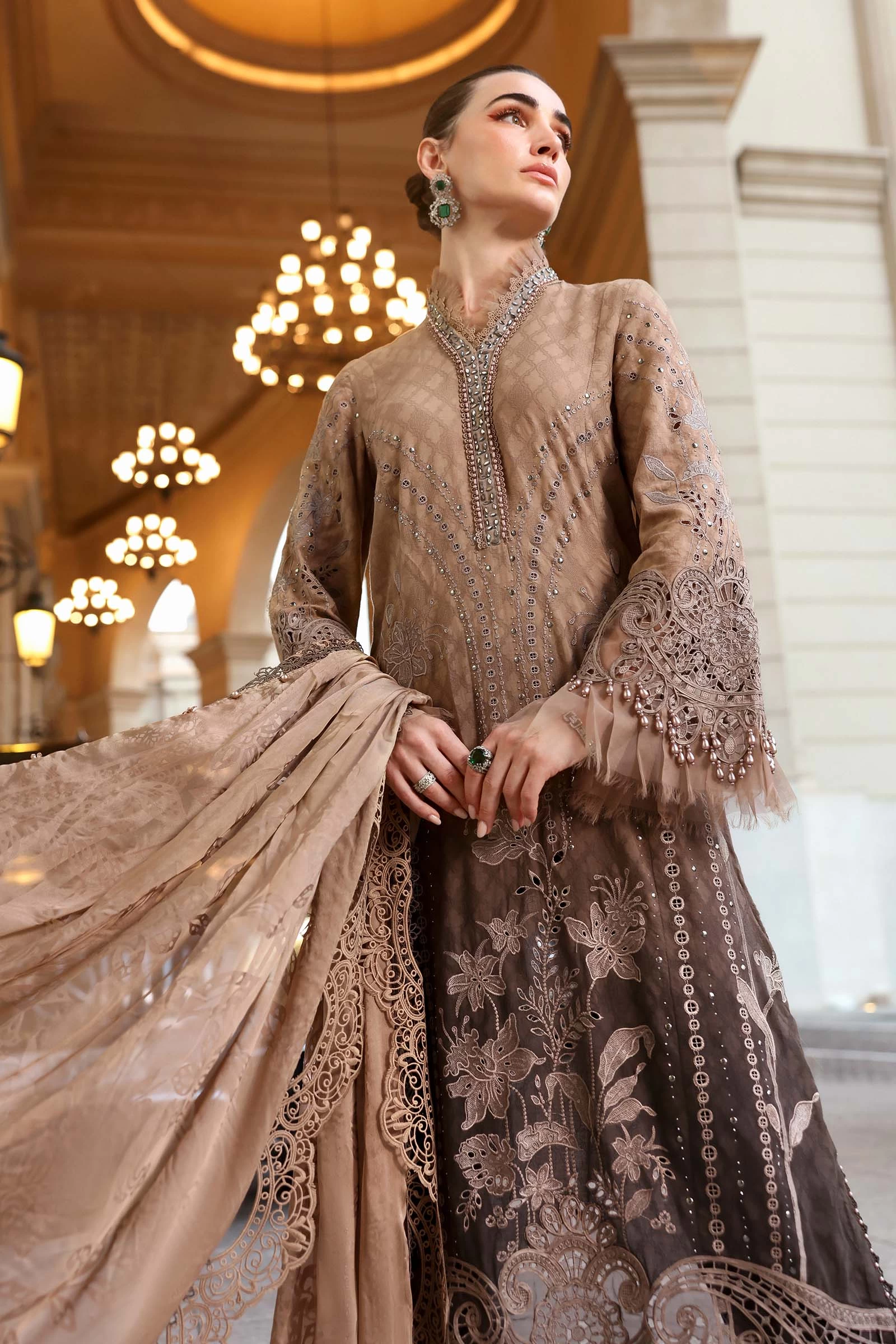 3 Piece Embroidered Jacquard Lawn Suit - D-2601-A-Default