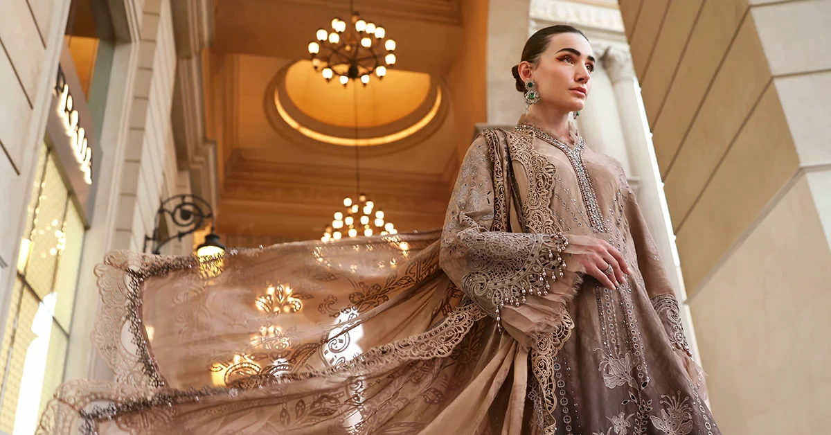 3 Piece Embroidered Jacquard Lawn Suit - D-2601-A-Default