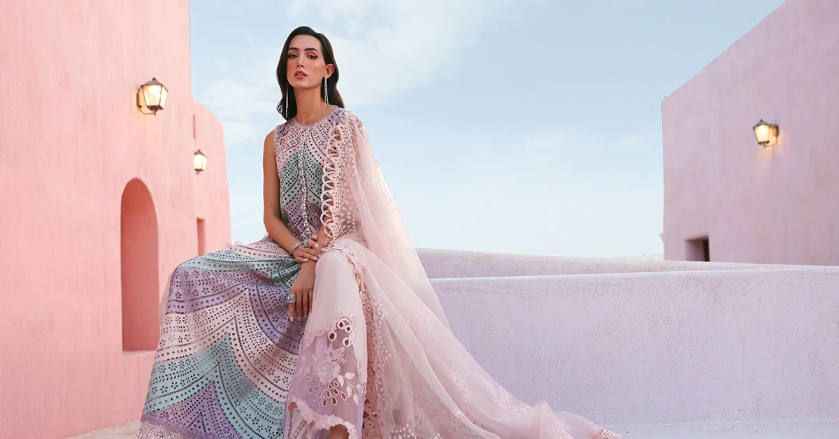 3 Piece  Embroidered Lawn Suit - D-2612-B-Default