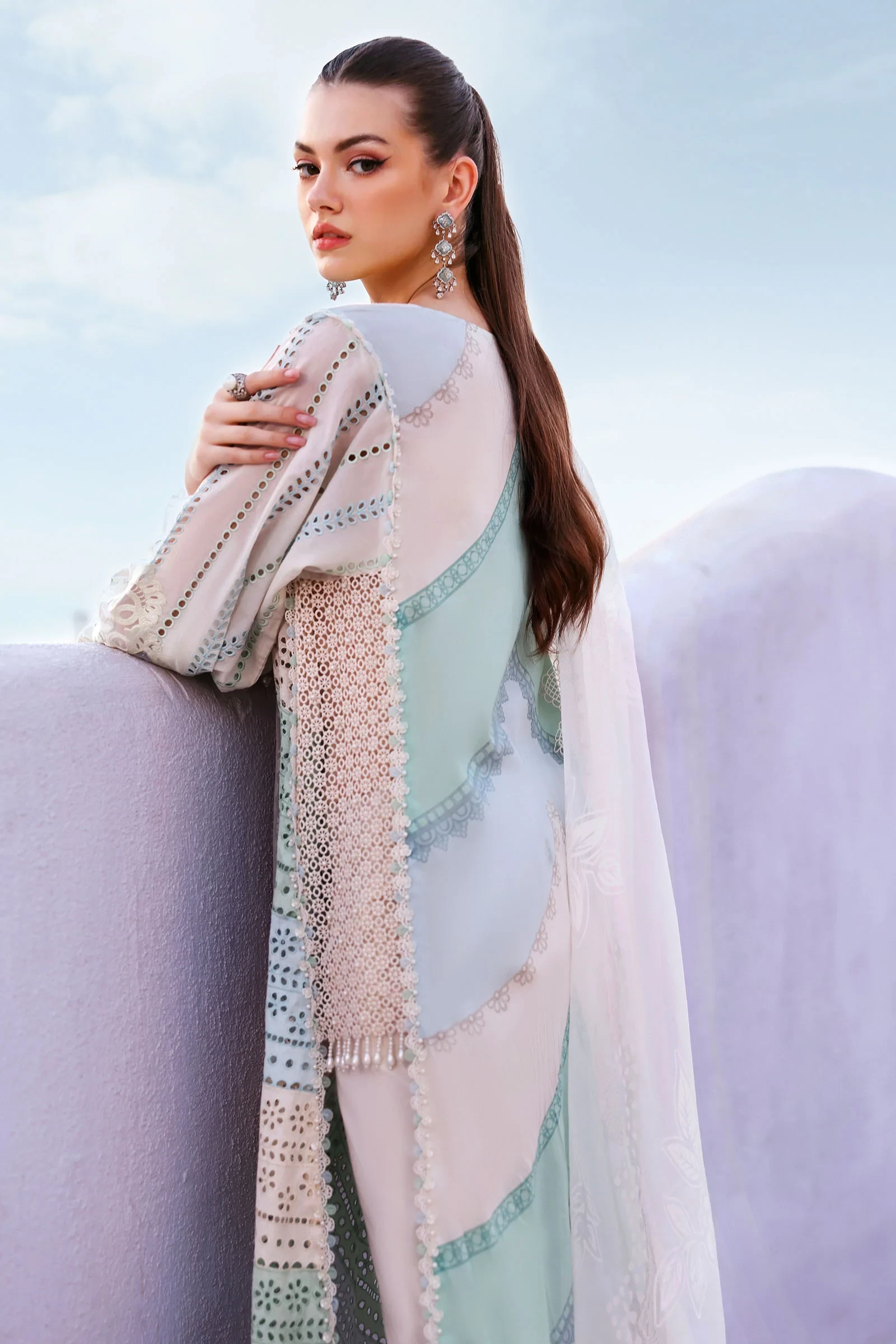 3 Piece Embroidered Lawn Suit - D-2612-A-Default