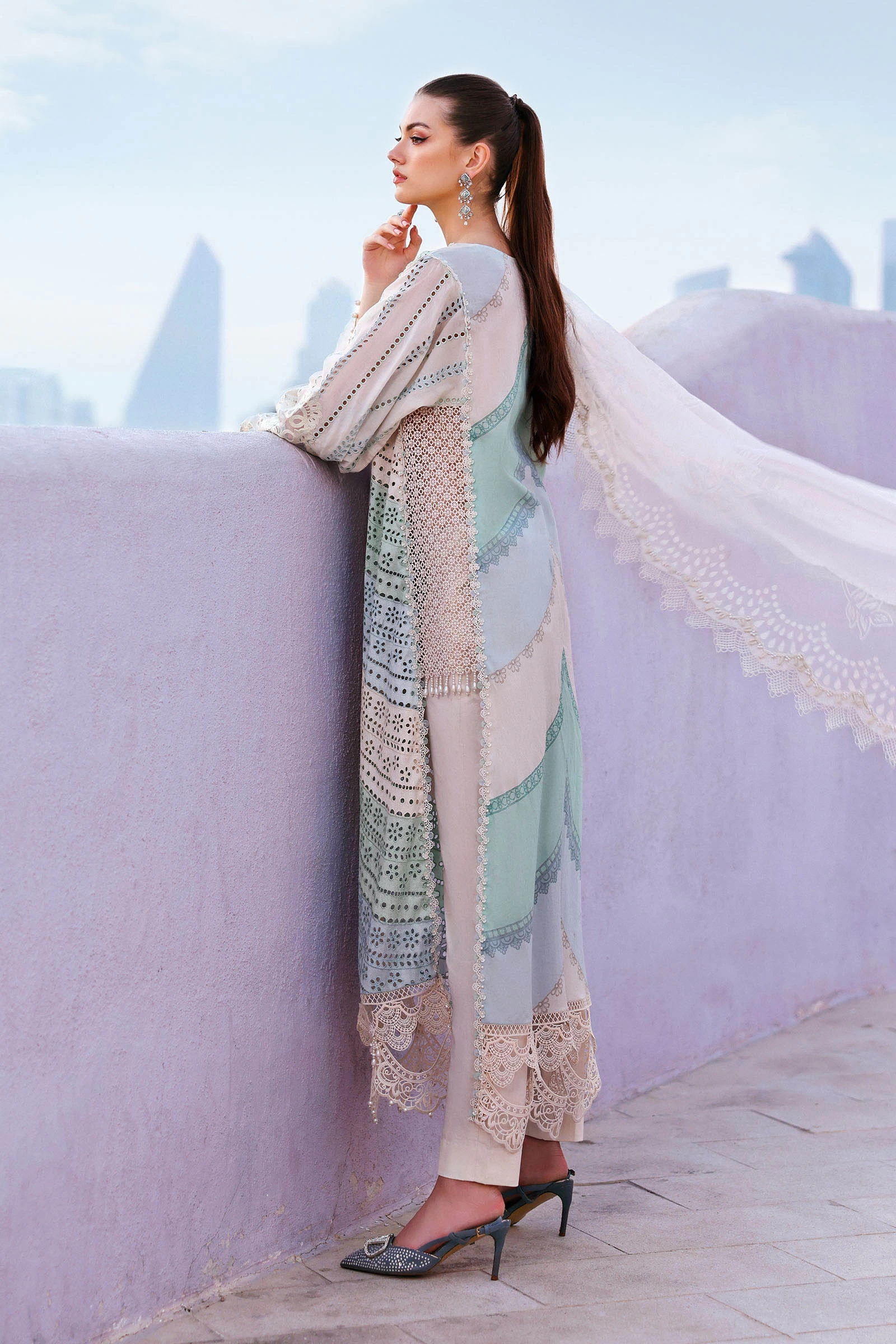 3 Piece Embroidered Lawn Suit - D-2612-A-Default