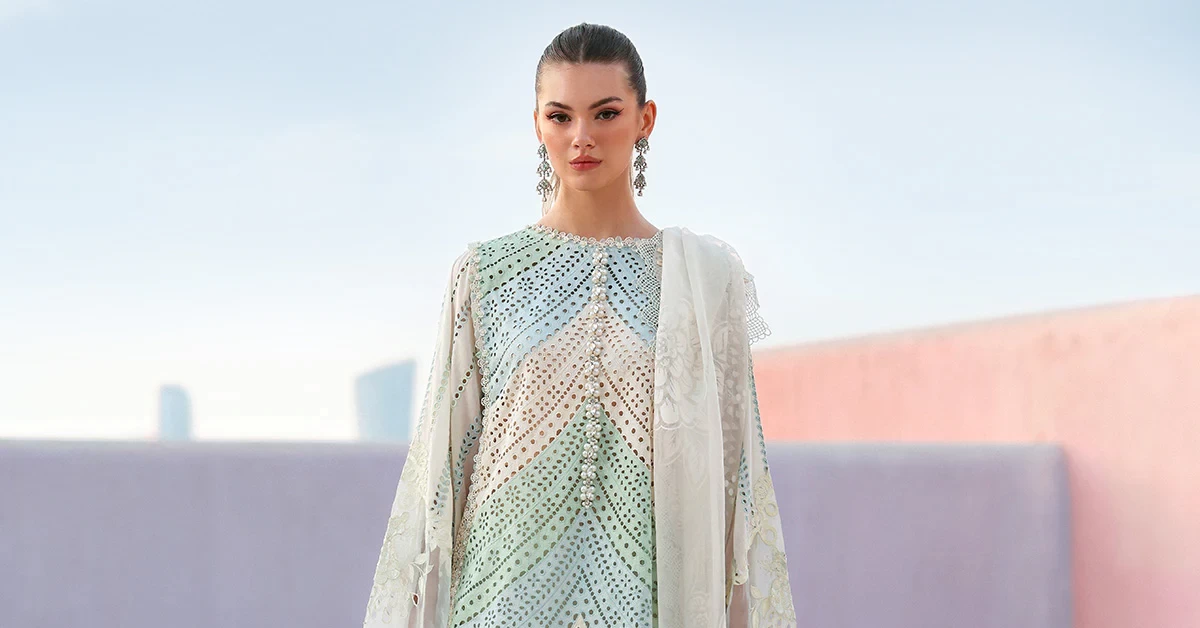 3 Piece Embroidered Lawn Suit - D-2612-A-Default