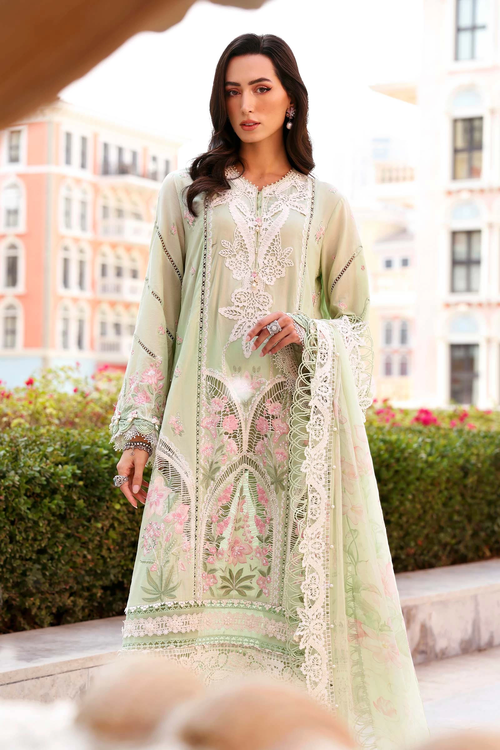 3 Piece Embroidered Lawn Suit - D-2611-A-Default