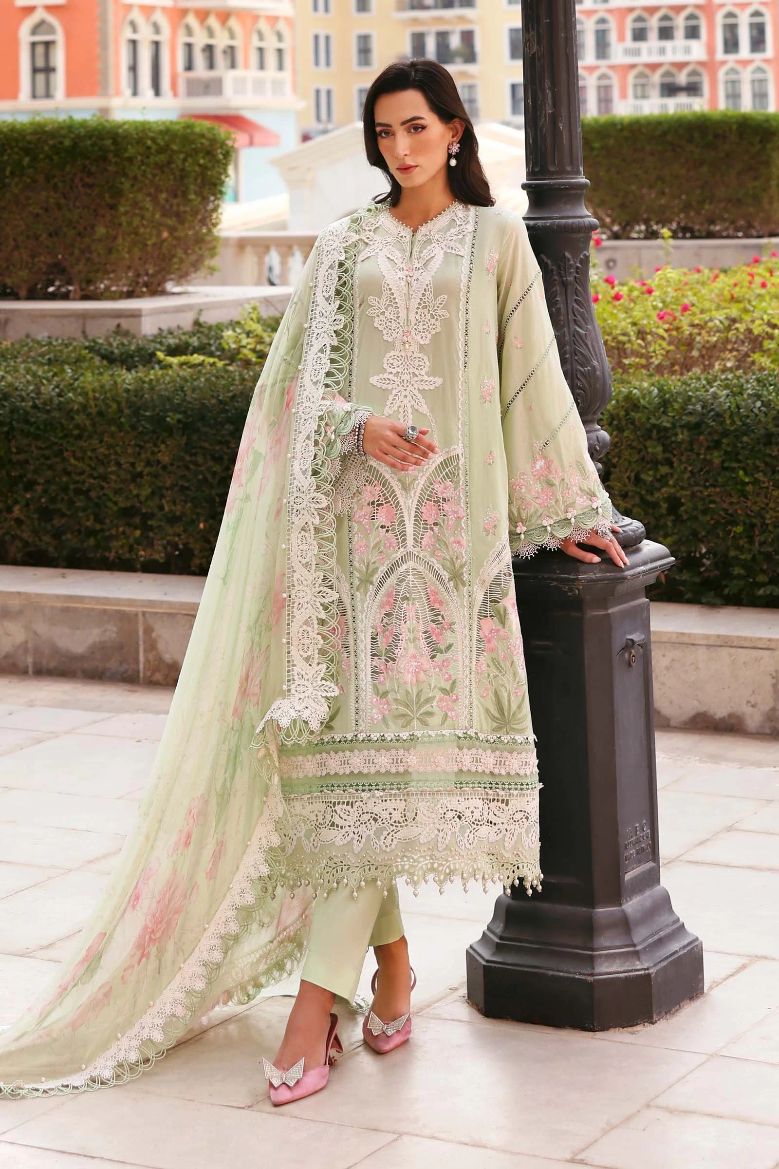 3 Piece Embroidered Lawn Suit - D-2611-A-Default