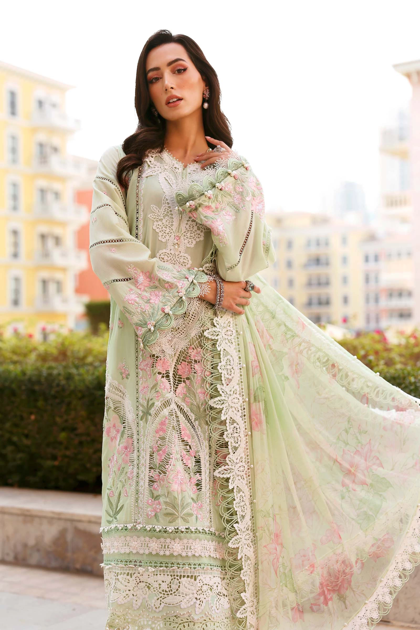 3 Piece Embroidered Lawn Suit - D-2611-A-Default