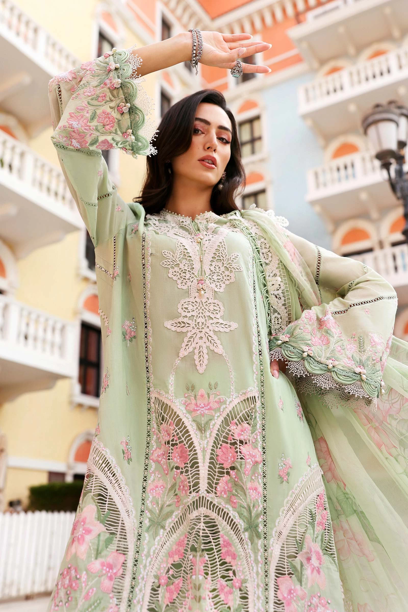 3 Piece Embroidered Lawn Suit - D-2611-A-Default