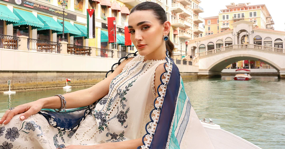 3 Piece  Embroidered Jacquard Lawn Suit - D-2609-B-Default