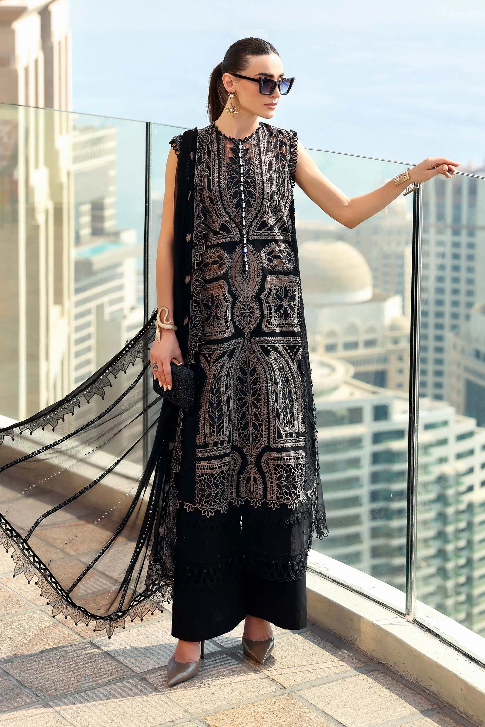 3 Piece Embroidered Lawn Suit - D-2608-B-Default