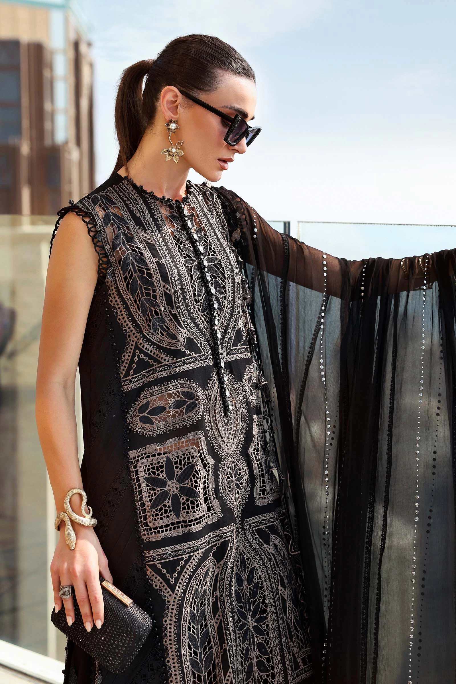 3 Piece Embroidered Lawn Suit - D-2608-B-Default