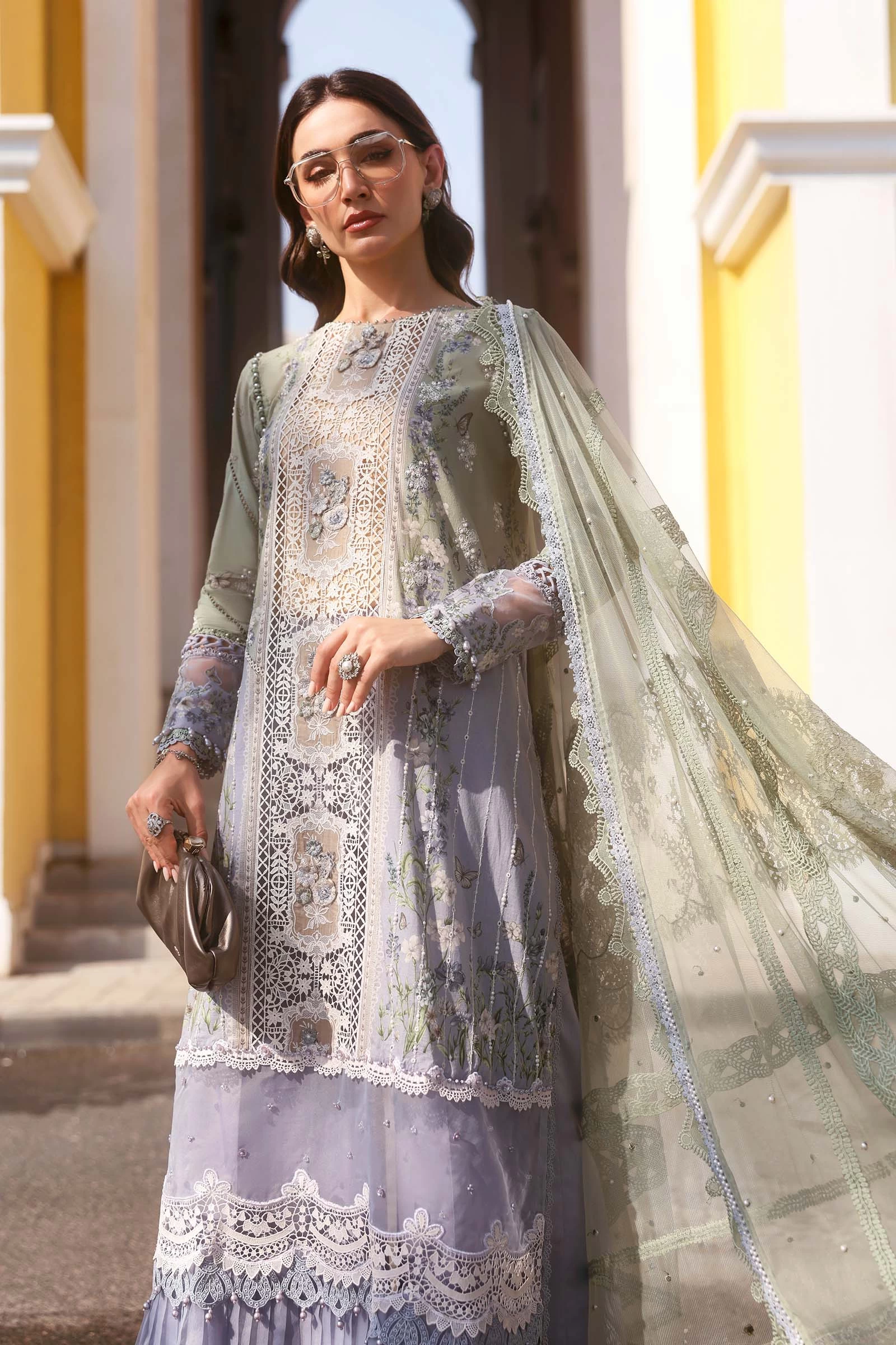 3 Piece Embroidered Lawn Suit - D-2606-B-Default