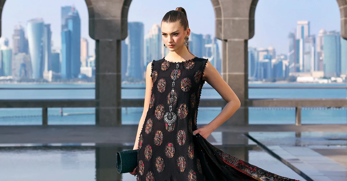 3 Piece Embroidered Jacquard Lawn Suit - D-2605-B-Default