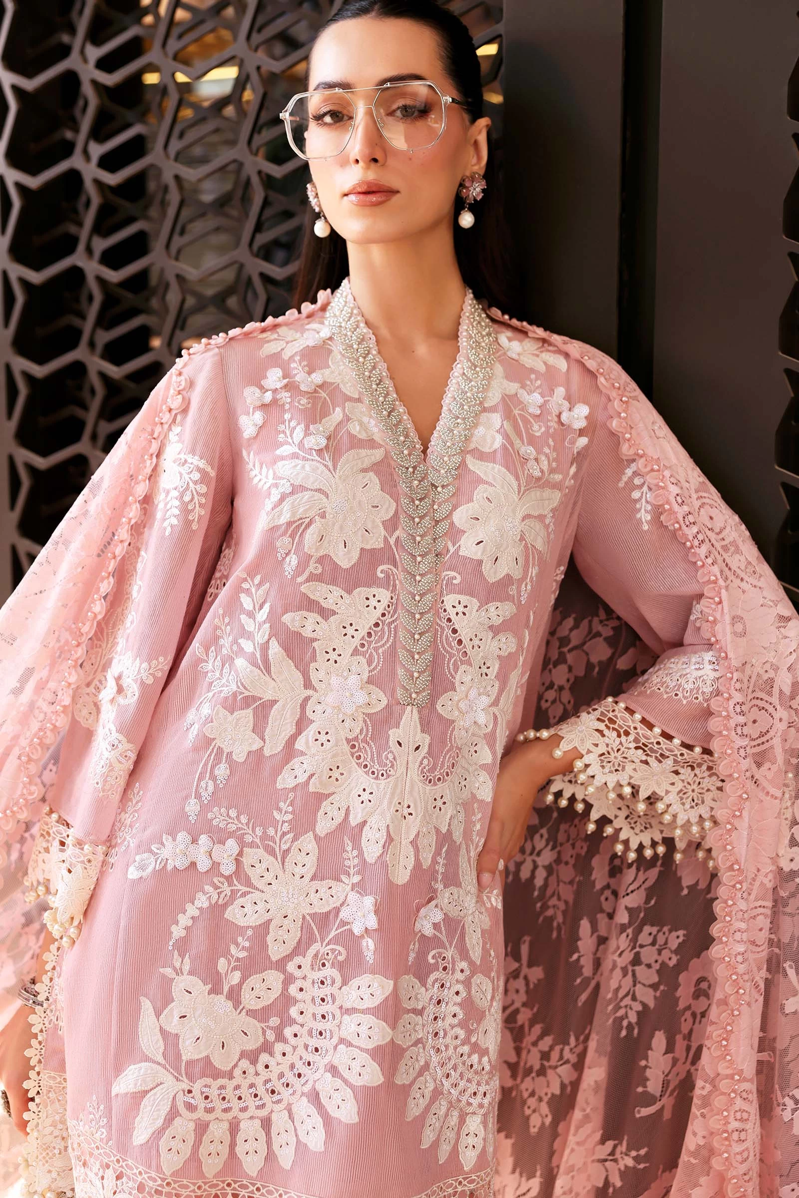 3 Piece Embroidered Lawn Karandi Suit - D-2603-A-Default