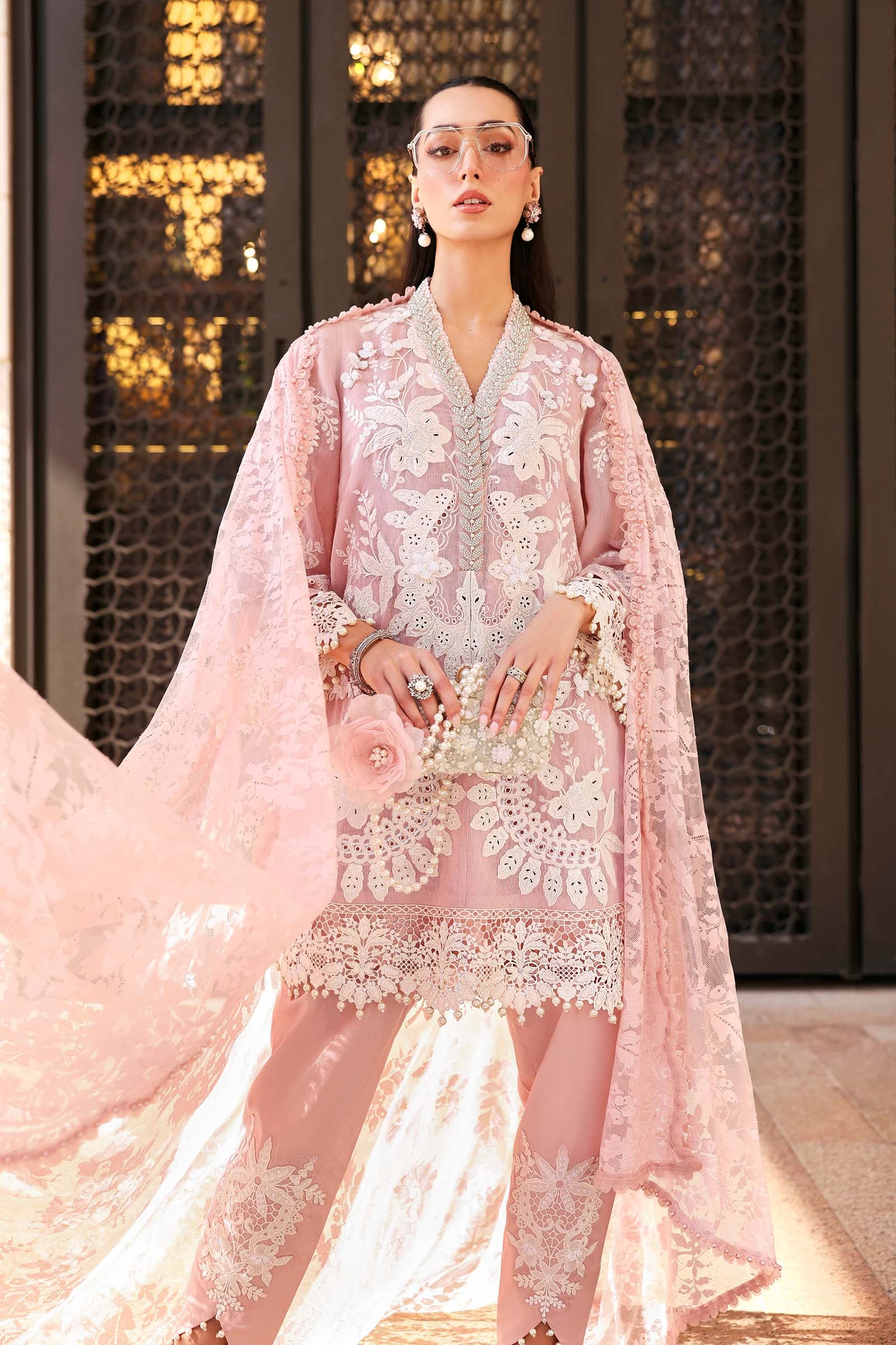 3 Piece Embroidered Lawn Karandi Suit - D-2603-A-Default