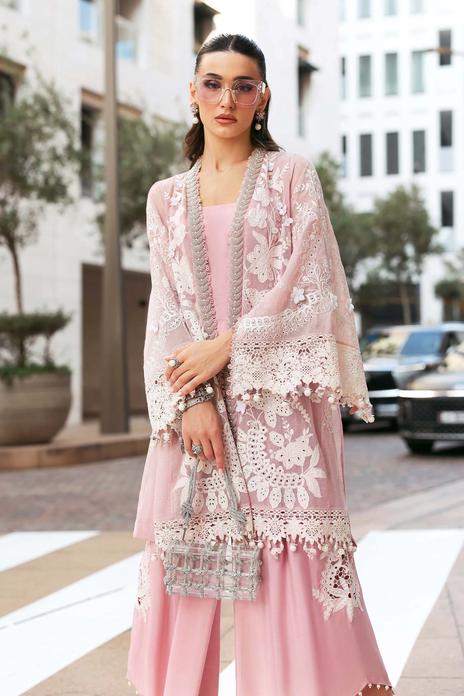 3 Piece Embroidered Lawn Karandi Suit - D-2603-A-Default