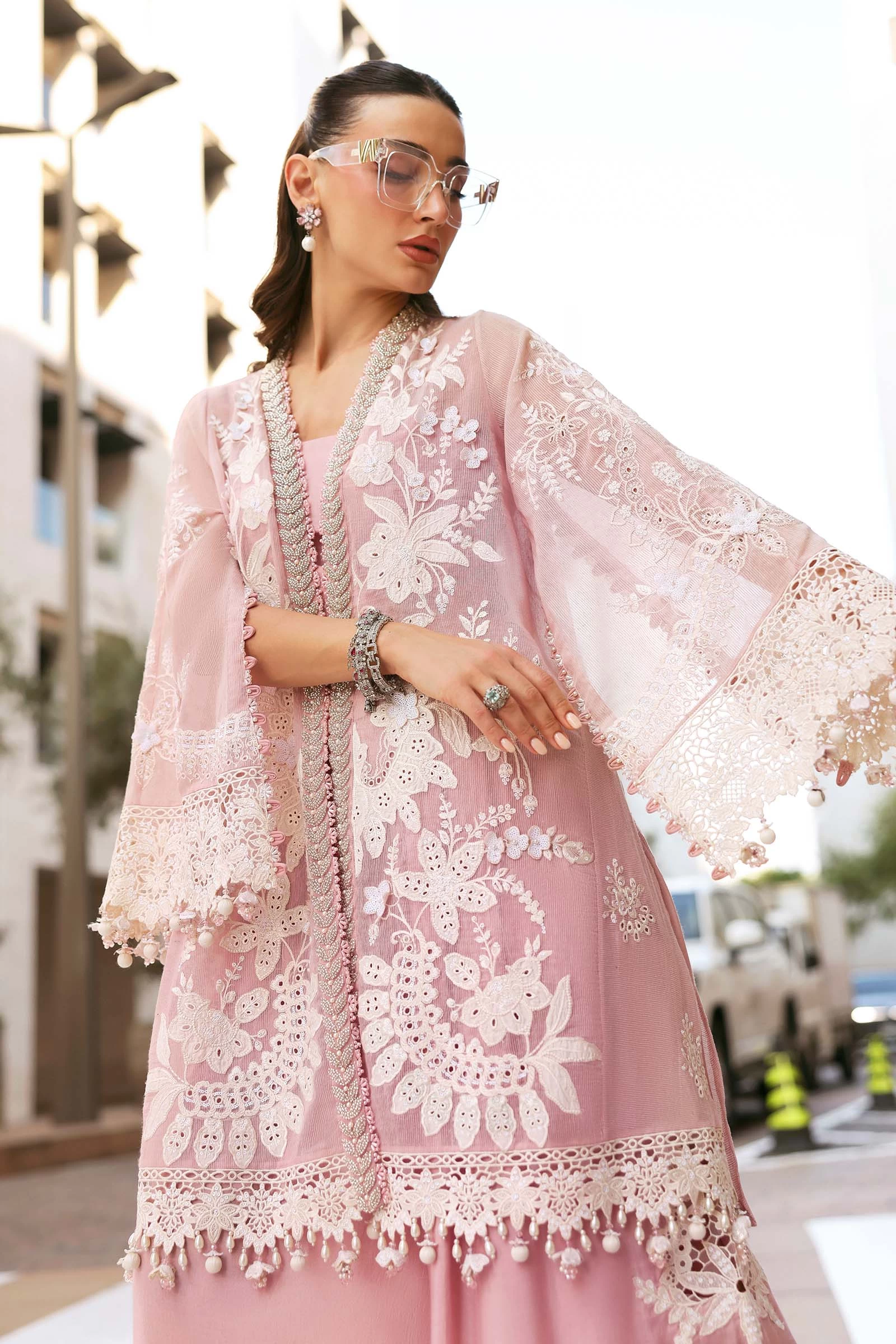 3 Piece Embroidered Lawn Karandi Suit - D-2603-A-Default
