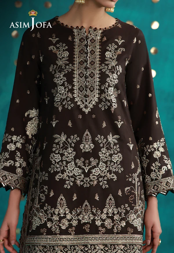 Embroidered Boski Silk - AJULFB-04-UNS