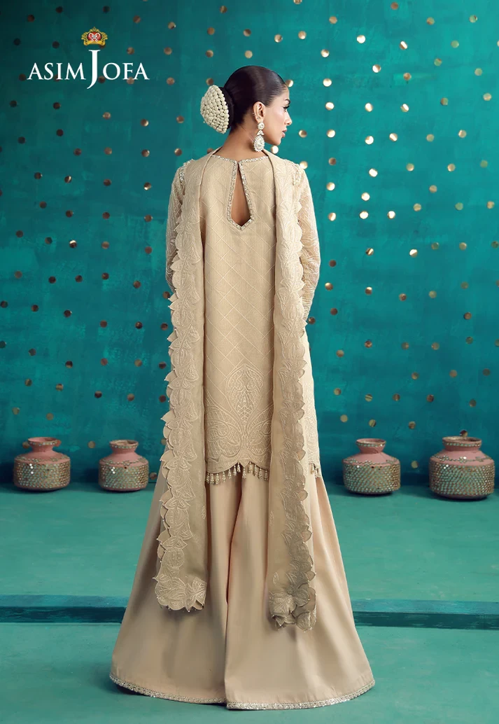 Embroidered Javeria Net - AJULFB-02-UNS